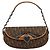 Bolsa Romantic em lona Christian Dior Trotter PVC Marrom Prata Auth 181891V - vista 13