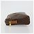 Céline Clutch CELINE Macadam Canvas PVC Pelle Marrone Oro Auth 182456 D'oro - vista 4