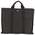 Hermès HERMES Her Line MM Handtasche Canvas Grau Silber Authentisch 182867 Braun - Ansicht 2