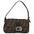 FENDI Mamma Baguette Schultertasche aus Zucca Canvas Schwarz Braun Authentisch 178866SAM