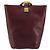 Céline Borsa a Spalla CELINE Circle in Pelle Bordeaux Oro Auth 181718 D'oro Bordò - vista 2