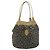 Borsa Tote SAINT LAURENT in PVC e tela marrone Auth 182427 - vista 13