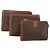 Céline Clutch CELINE Macadam Canvas PVC Pelle 3 Set Marrone Auth 174585