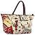 Borsa Tote Salvatore Ferragamo Gancini Canvas Gold Bordeaux Auth 182865
