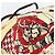 Borsa Tote Salvatore Ferragamo Gancini Canvas Gold Bordeaux Auth 182865 - vista 14
