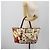 Borsa Tote Salvatore Ferragamo Gancini Canvas Gold Bordeaux Auth 182865 - vista 23