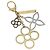 LOUIS VUITTON Bijou Sac Tapage Charm metal Gold Silver M65722 LV Auth 182244A Argento D'oro