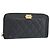 CHANEL Boy Chanel Long Wallet Lamb Skin Black Gold CC Auth 181946V Nero D'oro