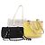 Borsa Salvatore Ferragamo Nylon Pelle Vinile 3 Set Giallo Clear Auth BA13061