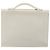 Hermès HERMES Bolso Adepeche 27 Hand Bag Cuero Blanco Plata Auth 182041A - vista 2