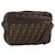 FENDI Zucca Canvas Schultertasche Schwarz Braun Auth 182351