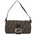 FENDI Zucca Canvas Mamma Baguette Shoulder Bag Black Brown Auth 181873SAM Marrone Nero - vista 13