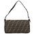 FENDI Zucca Canvas Mamma Baguette Shoulder Bag Black Brown Auth 181873SAM Marrone Nero - vista 2