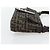 FENDI Zucca Canvas Mamma Baguette Shoulder Bag Black Brown Auth 181873SAM Marrone Nero - vista 4