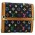 LOUIS VUITTON Portafoglio Banconote Carte di Credito Multicolor M92984 Auth 181677A Nero