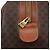 Céline Borsa Boston CELINE Macadam Canvas PVC Pelle Marrone Oro Auth BA13030 D'oro - vista 10