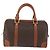 Céline Borsa Boston CELINE Macadam Canvas PVC Pelle Marrone Oro Auth BA13030 D'oro - vista 2