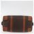 Céline Borsa Boston CELINE Macadam Canvas PVC Pelle Marrone Oro Auth BA13030 D'oro - vista 5