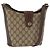 GUCCI GG Supreme Web Sherry Line Borsa in PVC Beige Oro 40 02 081 Auth bs35338 D'oro