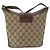 GUCCI GG Supreme Web Sherry Line Borsa in PVC Beige Oro 40 02 081 Auth bs35338 D'oro - vista 2