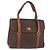 Céline Borsa CELINE Macadam Canvas PVC Pelle Marrone Oro Autentica 182298 D'oro