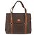 Céline Borsa CELINE Macadam Canvas PVC Pelle Marrone Oro Autentica 182298 D'oro - vista 13