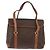 Céline Borsa CELINE Macadam Canvas PVC Pelle Marrone Oro Autentica 182298 D'oro - vista 2