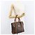 Céline Borsa CELINE Macadam Canvas PVC Pelle Marrone Oro Autentica 182298 D'oro - vista 28