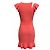 Alexander McQueen Mini-Rüschenkleid aus Korallenfarbenem Compact-Strick Pink - Ansicht 2