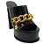 Mule con plateau Medusa Chain in vernice nero Versace