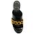 Mule con plateau Medusa Chain in vernice nero Versace - vista 4
