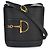 Bolsa Bucket Gucci Hasler Horsebit 73 Small em couro liso preto