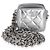 Chanel Metallic Quilted Lambskin Coco Punk Clutch mit Kette
