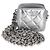 Chanel Metallic Quilted Lambskin Coco Punk Clutch mit Kette - Ansicht 8