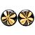Orecchini Chanel Black CC Gold Plated Resin Clover Clip On Nero
