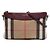 Borsa a tracolla Burberry Brown Mega Check Canvas Derby Peyton Marrone Marrone chiaro
