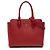 Borsa Tote Convertibile Prada Red Soft Calf Trimmed Saffiano Lux Zip Vermelho
