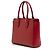 Borsa Tote Convertibile Prada Red Soft Calf Trimmed Saffiano Lux Zip Vermelho - vista 2
