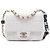 Chanel White Mini Quilted Lambskin Resin Crystal Square Monacoco Flap Bianco Crudo