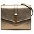 Saint Laurent Bolso bandolera Monogram Sulpice en piel metalizada marrón tamaño Medium Castaño Bronce