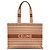 Cabas Céline Bolso Thais de lona a rayas beige grande Celine