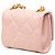 Wallet On Chain Chanel Pink CC gestepptes Lammleder Medaillon Clutch mit Kette - Ansicht 2