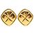 Orecchini a clip Chanel Gold Quilted Gold Plated Rhombus D'oro - vista 3
