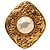 Spilla Chanel Gold Gold Plated Baroque Faux Pearl D'oro