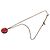 Collana con pendente rotondo Chanel Red CC Gold Plated Resin Crossbones