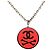 Collana con pendente rotondo Chanel Red CC Gold Plated Resin Crossbones - vista 2