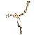 Collana con pendente rotondo Chanel Red CC Gold Plated Resin Crossbones - vista 5