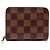 CARTERA LOUIS VUITTON ZIPPY N63070 EN LIENZO DAMIER EBENE Castaño