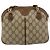 Borsa GUCCI GG Supreme Web Sherry Line in PVC Beige Oro 904 02 047 Auth 181772 D'oro - vista 2