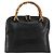 Borsa a Mano GUCCI Bamboo in Pelle Nera e Oro 000 2214 0289 Auth 180221 Nero D'oro - vista 13